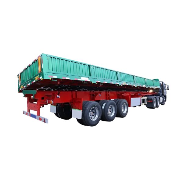 Side Dump Trailers Sale | 130-Ton Cylinder | 12×9.00-22.5 Tires | Export Ready