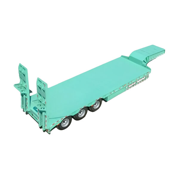 3-5 Axles Heavy Duty Equipment Semi Trailer With Hydraulic Ramps - Image 2