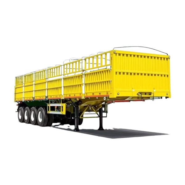 3 Axle High Capacity 60 Ton Cargo Fence Semi Trailer - Image 4
