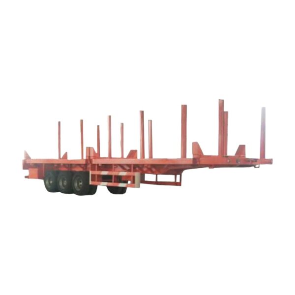 3 Axle 40ft Log Semi Trailer With Side Stakes For Timber Transport - Image 2