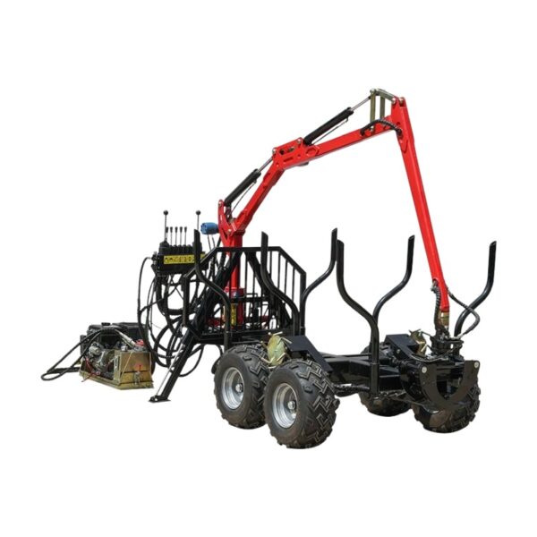 Towable Log Trailer With Grapple For ATV Wood Loading - Image 4
