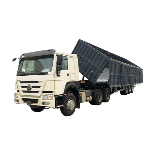 Tri-Axle High Capacity 50 Ton Side Dump Semi Trailer For Mining Operations - Image 2