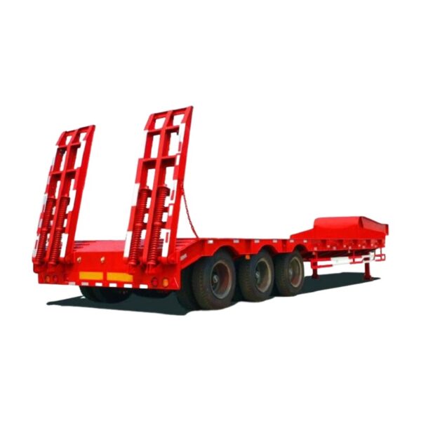 3 Axle 80 Ton Capacity Double Drop Semi Trailer for Oversized Loads - Image 2
