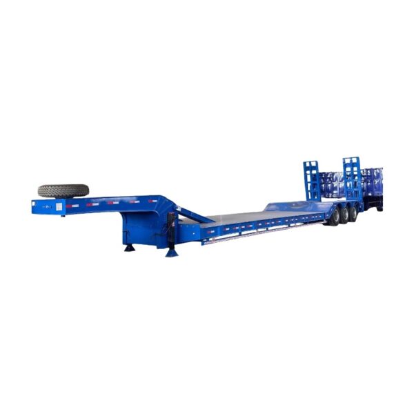 3 Axle 80 Ton Capacity Double Drop Semi Trailer for Oversized Loads - Image 4