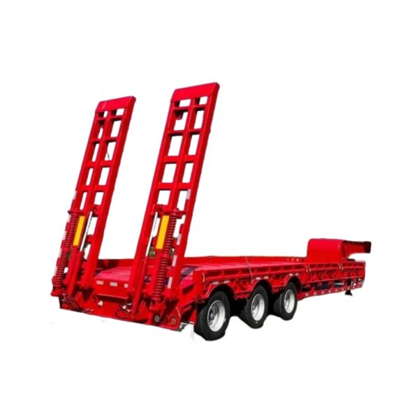 Heavy Duty 3 Axle 60 Ton Double Drop Trailer with Hydraulic Ramp - Image 4