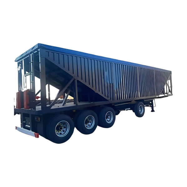Customized 3 Axle 80 Ton Hopper Bottom Grain Trailer - Image 2