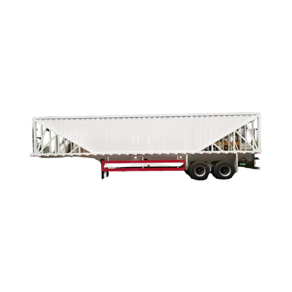 2 Axle Grain Transportation Hopper Bottom Semi Trailer For Sale - Image 3