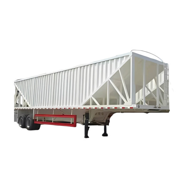 2 Axle Grain Transportation Hopper Bottom Semi Trailer For Sale - Image 4