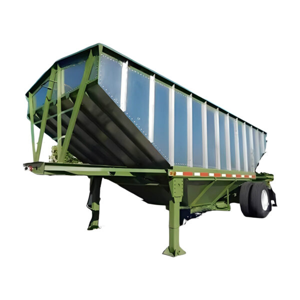 Hot Sale 2 Axle 10 Ton Grain Corn Transport Hopper Bottom Trailer - Image 3